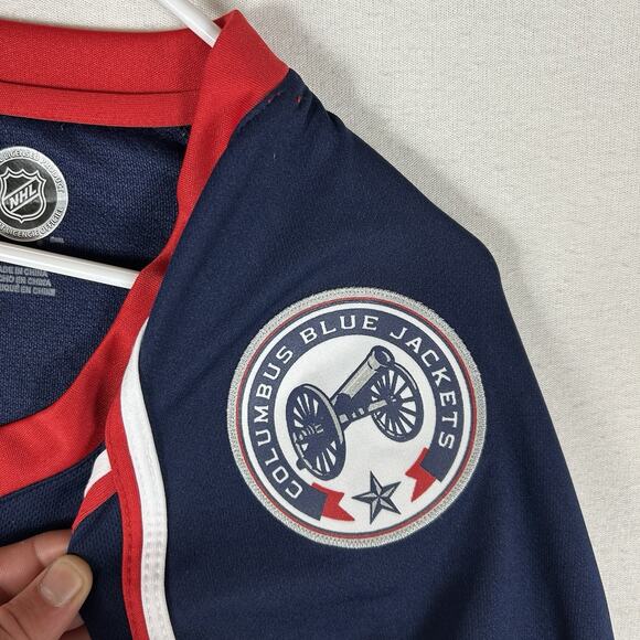 NHL Columbus Blue Jackets Jersey Men's Small Blue Hockey Team Game Shirt Logo - Picture 6 of 10